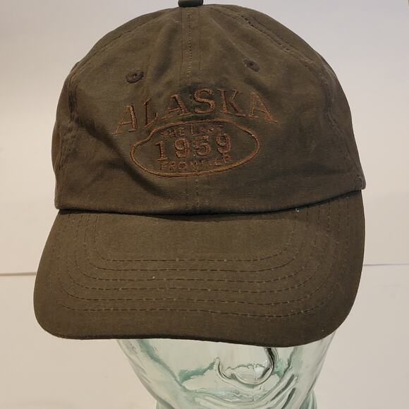 Alaska 1959 The Last Frontier Slideback Baseball Cap Brown One Size Adjustable - Picture 1 of 9